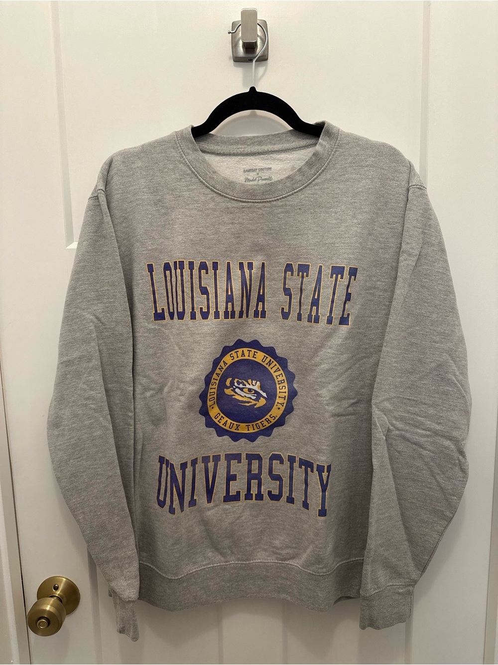 Louisiana State University Gray Crewneck Sweatshirt